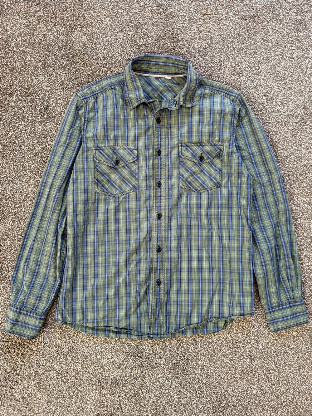 Uniqlo Green Plaid Shirt